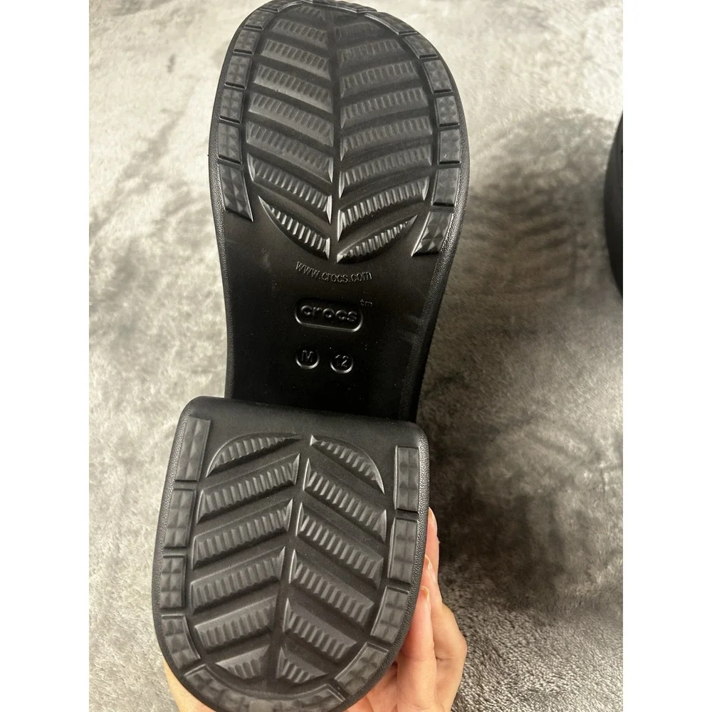 Crocs Siren Clog Black Unisex High Heel Platform Womens 14 Men 12